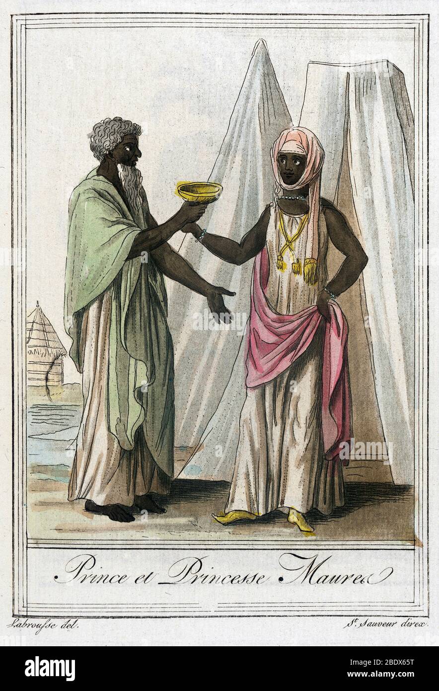 Nordwestafrika, Berberprinz und Prinzessin, 1797 Stockfoto