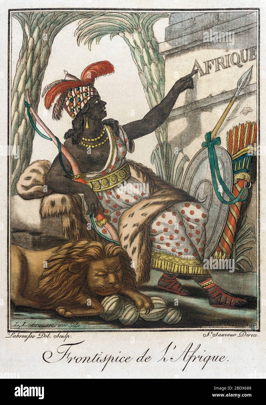Personifizierung Afrikas, 1797 Stockfoto