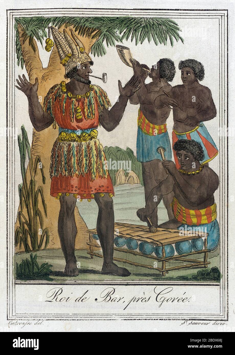Westafrikanischer König, 1797 Stockfoto