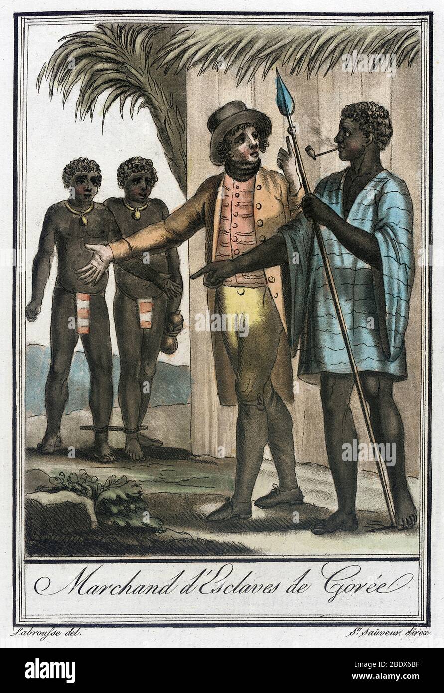 Westafrika, Gor√©e Slave Merchant, 1797 Stockfoto