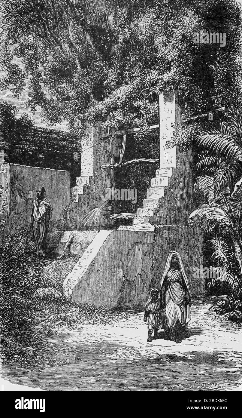 Nordafrika, Bewässerung Brunnen, 19. Jahrhundert Stockfoto
