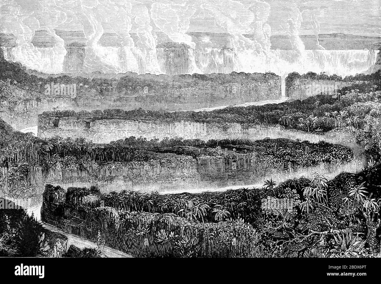 Südafrika, Victoria Falls, 19. Jahrhundert Stockfoto