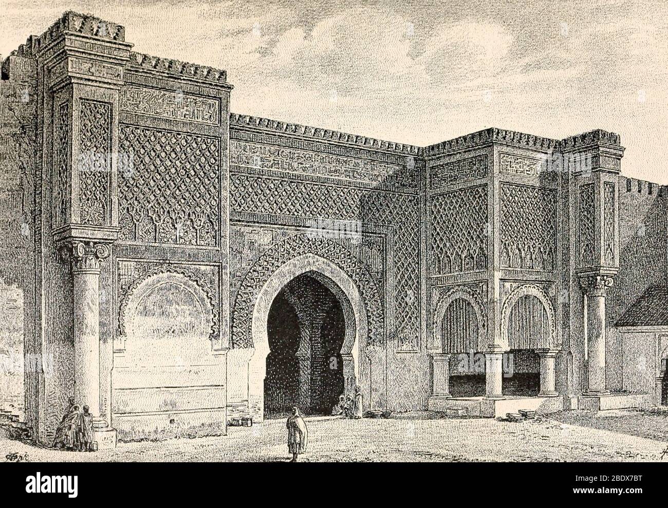 Nordafrika, Bab Mansour Gate, 19. Jahrhundert Stockfoto
