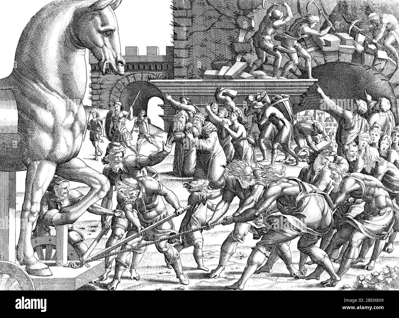 Trojanischen Krieg, Trojanisches Pferd Stockfoto