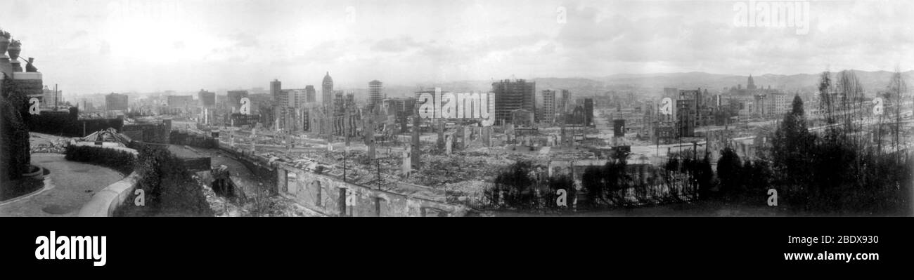 San Francisco Erdbeben 1906 Stockfoto