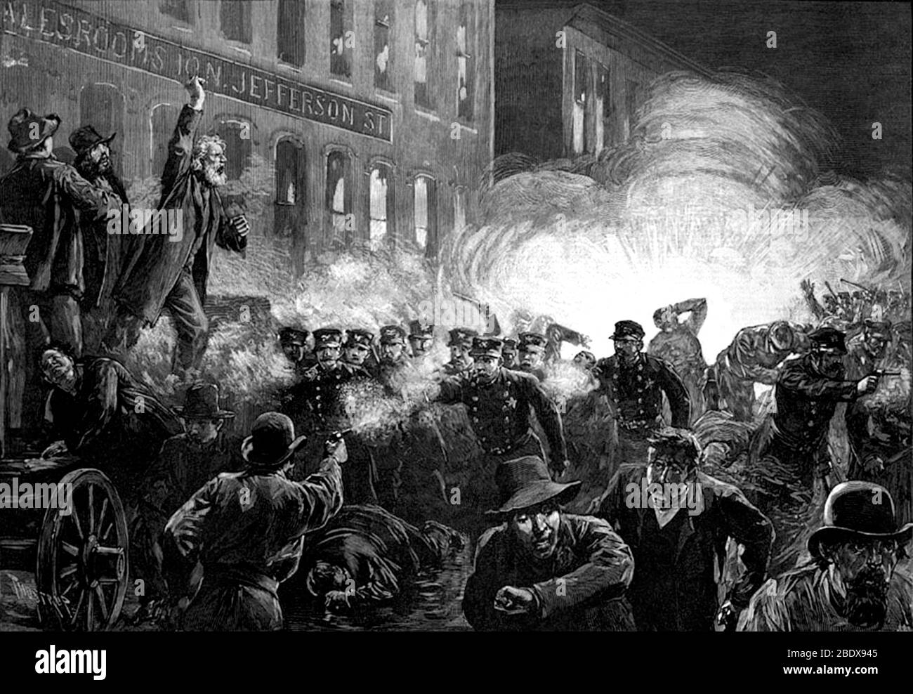 Haymarket Affair, 1886 Stockfoto