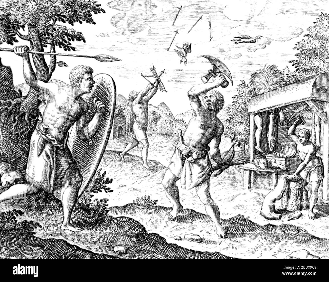 Zentralafrika, Imbangala Cannibals, 1598 Stockfoto