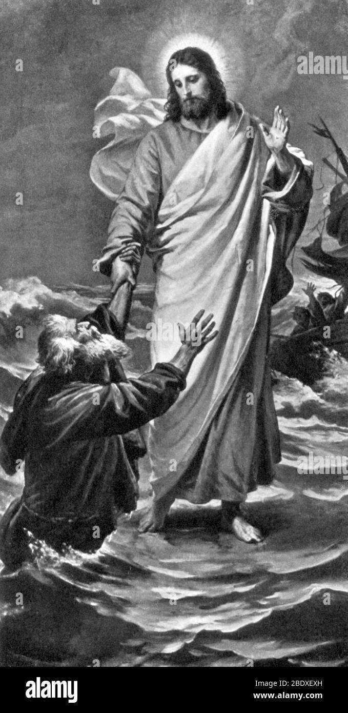 Jesus und St. Peter Stockfoto