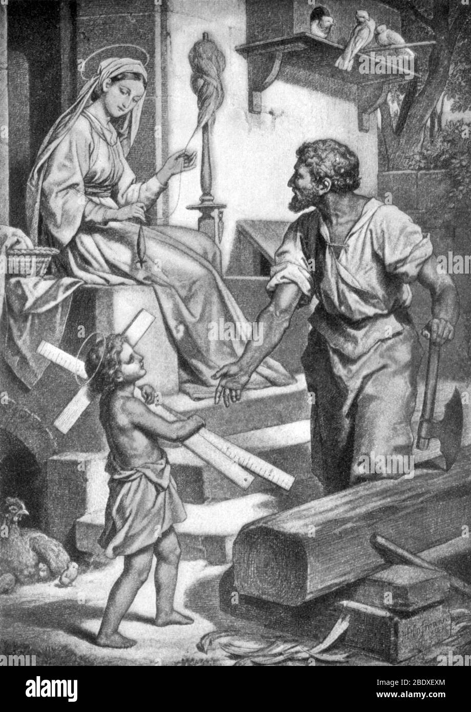 Kindheit Jesu Stockfoto