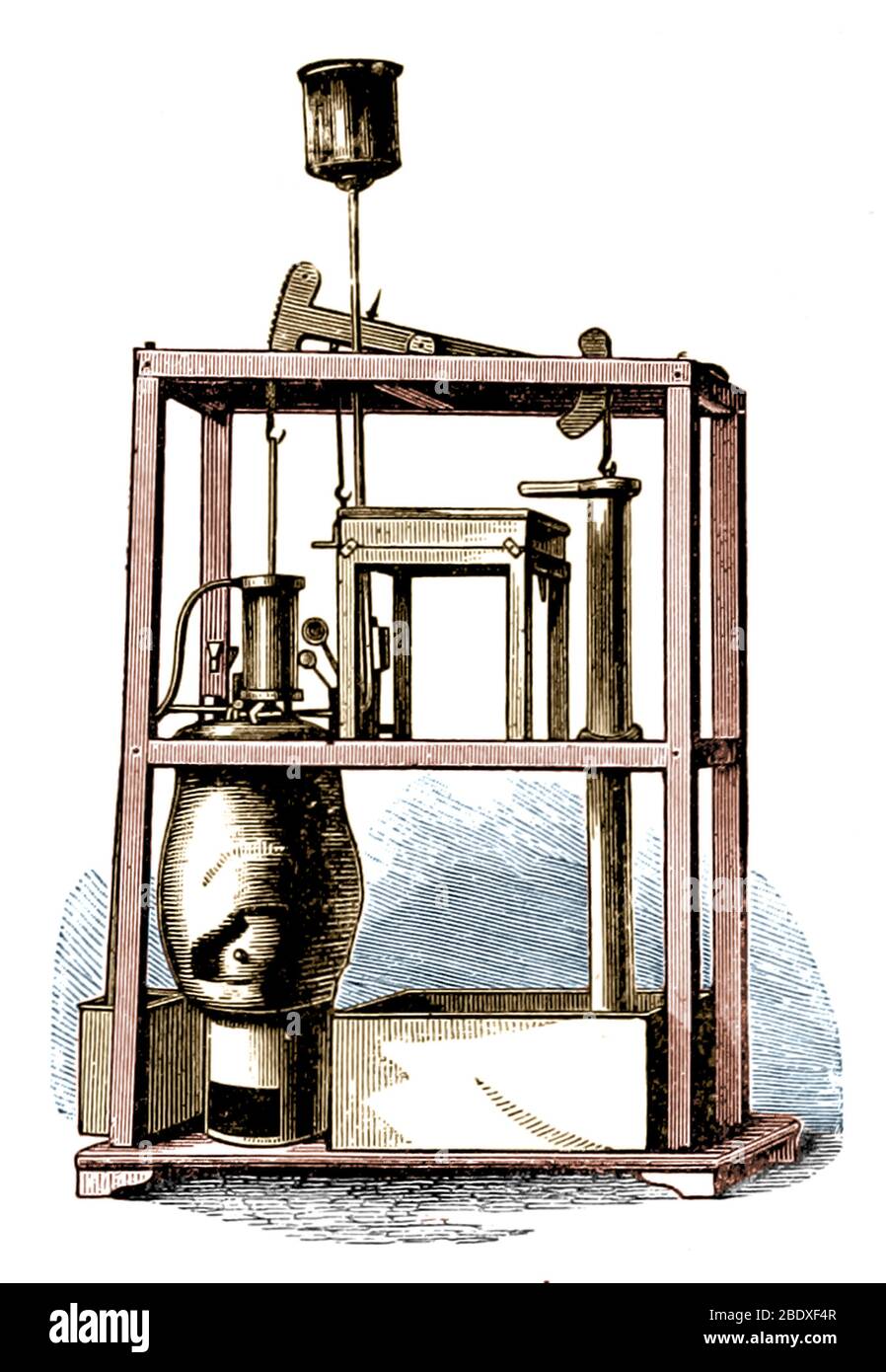 Newcomens Dampfmaschine, 18. Jahrhundert Stockfoto