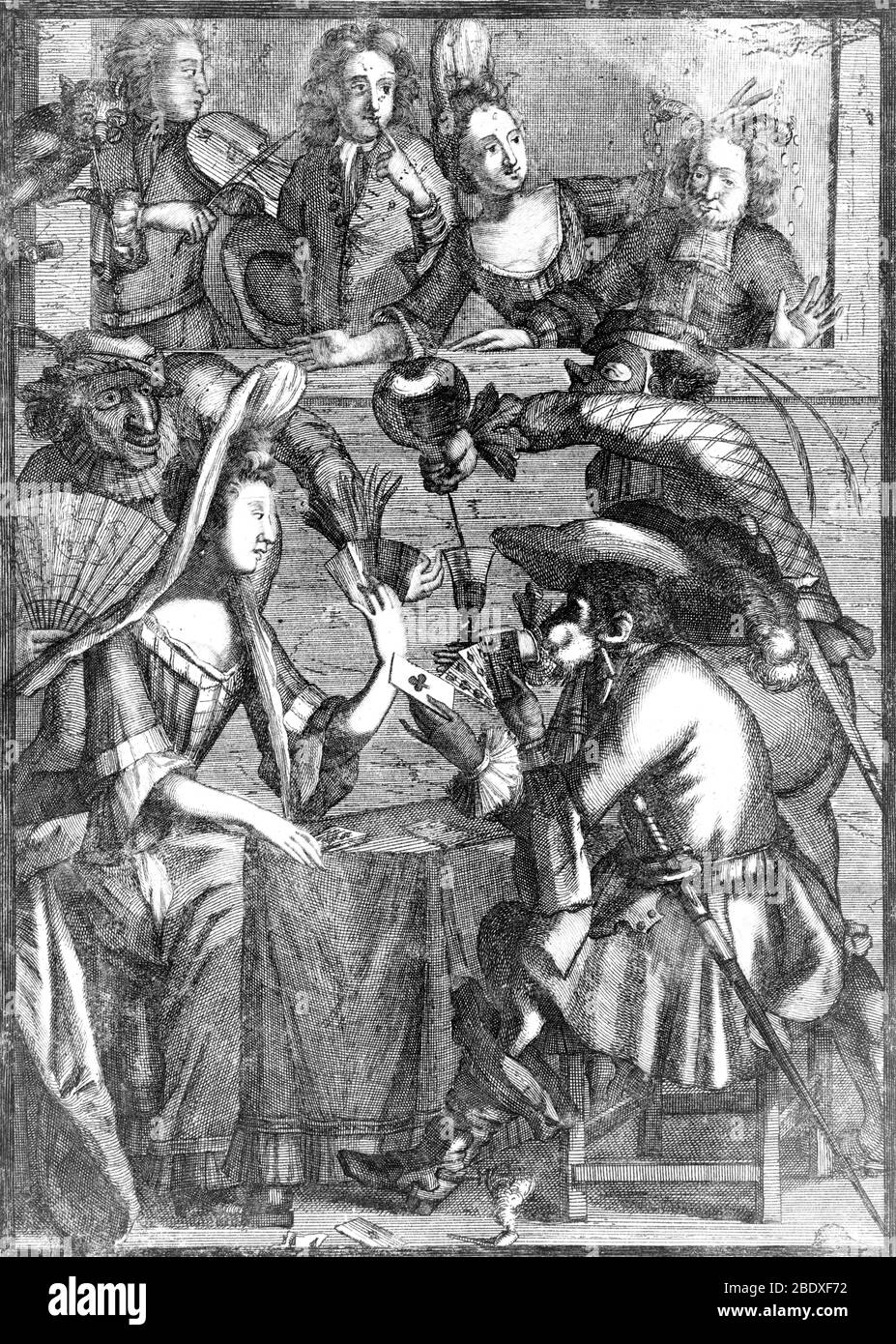 Anthropomorphismus, Englisch Satire, 1720 Stockfoto