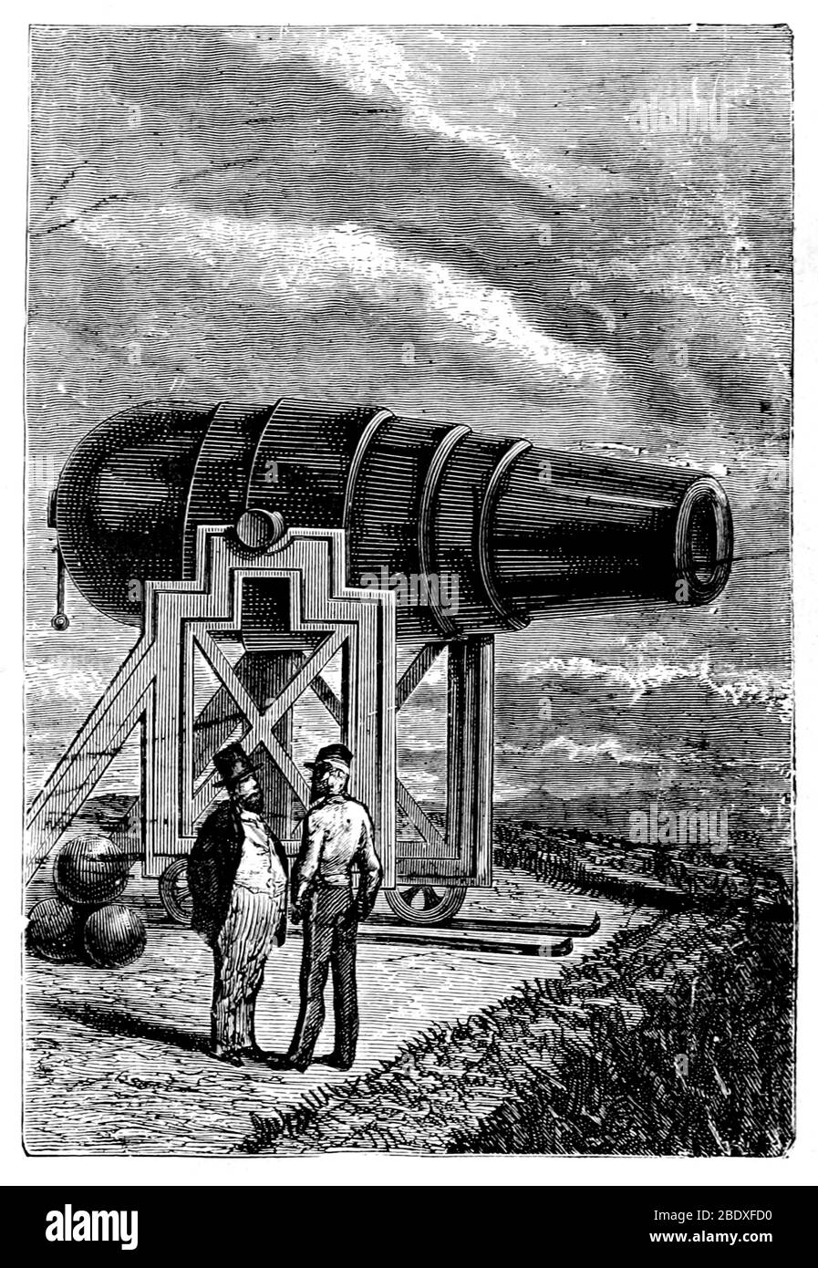 Jules Verne, 'von der Erde zum Mond' Stockfoto