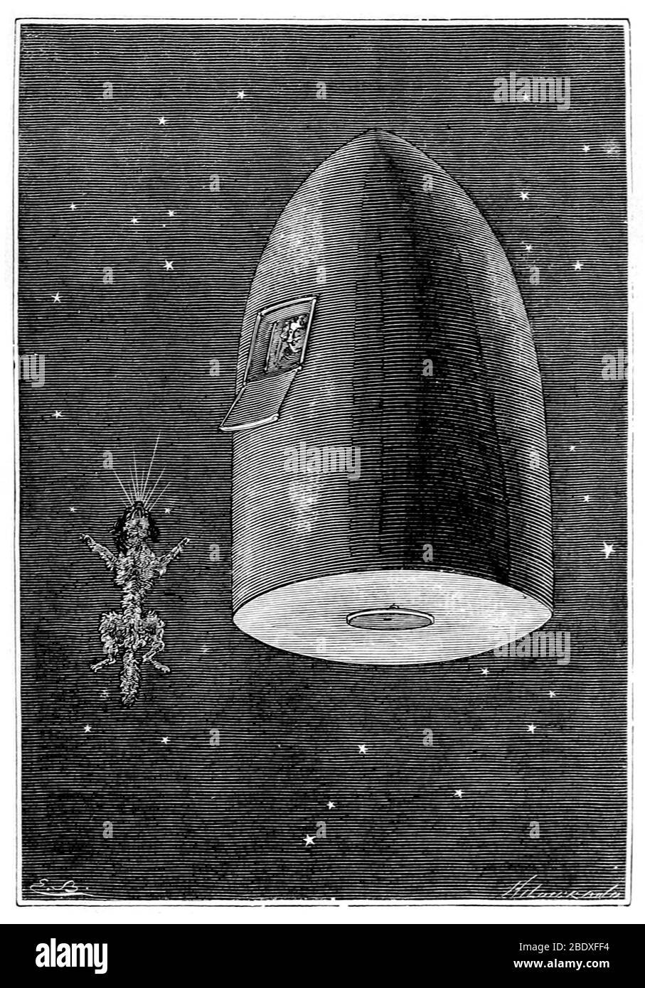 Jules Verne, 'Around the Moon' Stockfoto