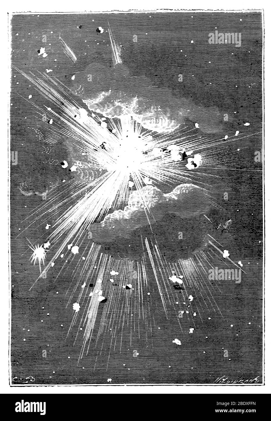 Jules Verne, 'Around the Moon' Stockfoto