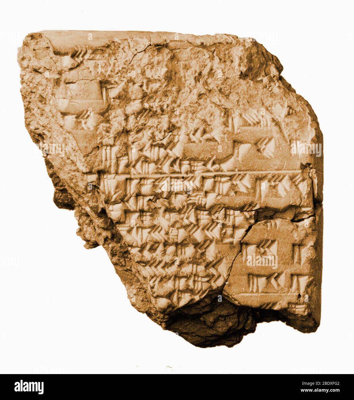 Mesopotamian Tablet auf Eclipse, 2. Jahrhundert v. Chr. Stockfoto