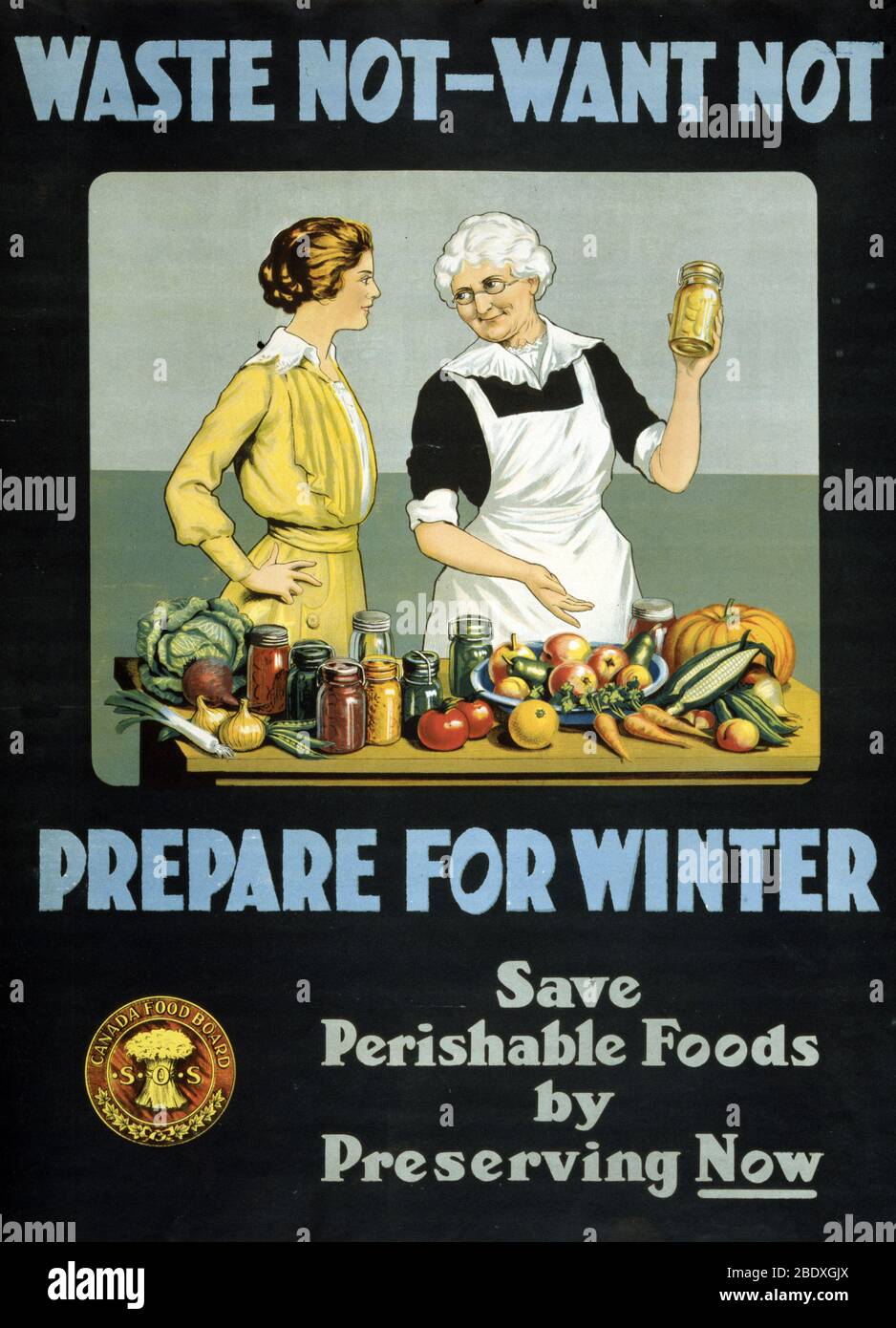 WWI, Home Canning, 20. Jahrhundert Stockfoto