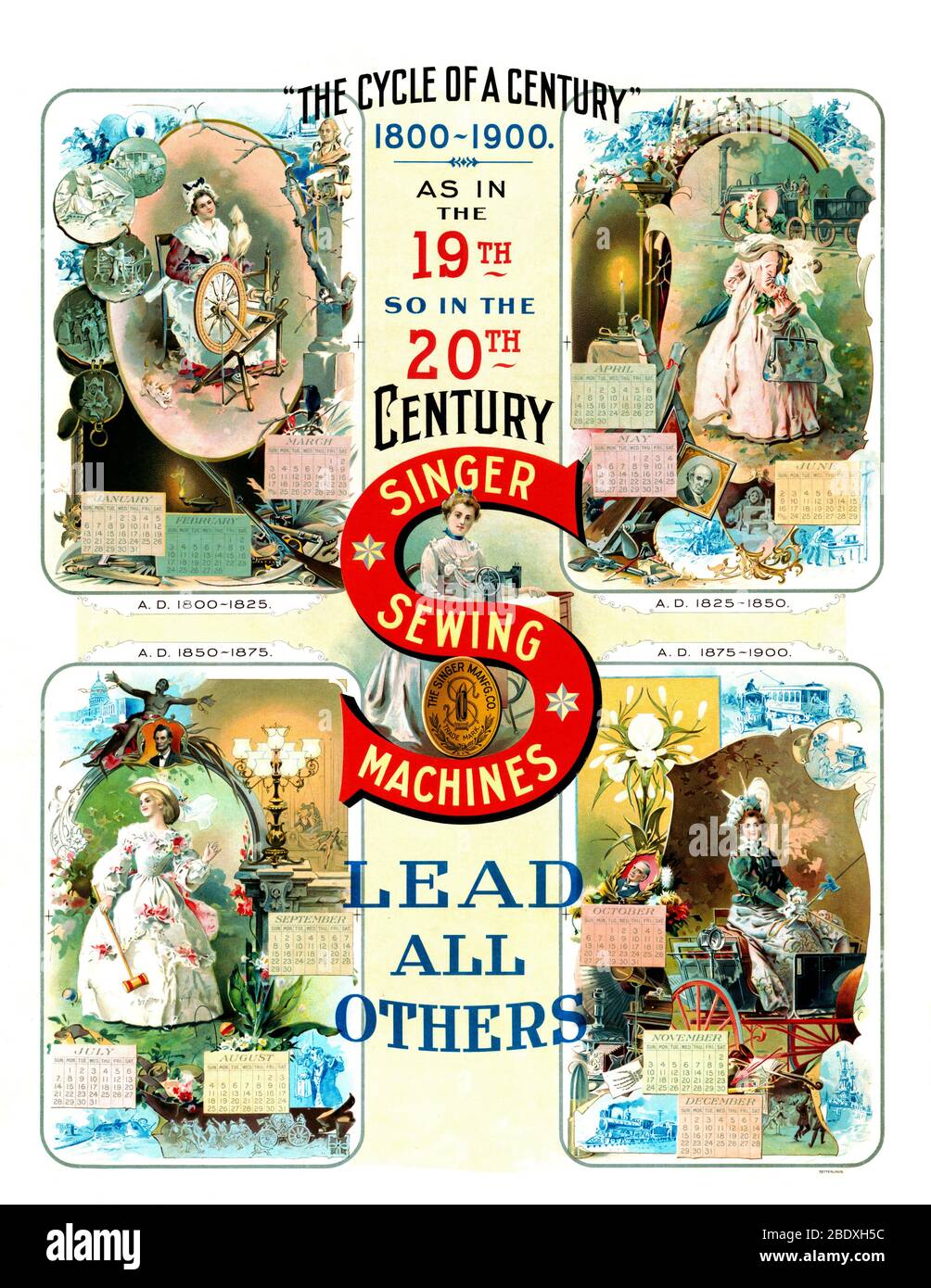Werbung Für Singer Sewing Machine Stockfoto