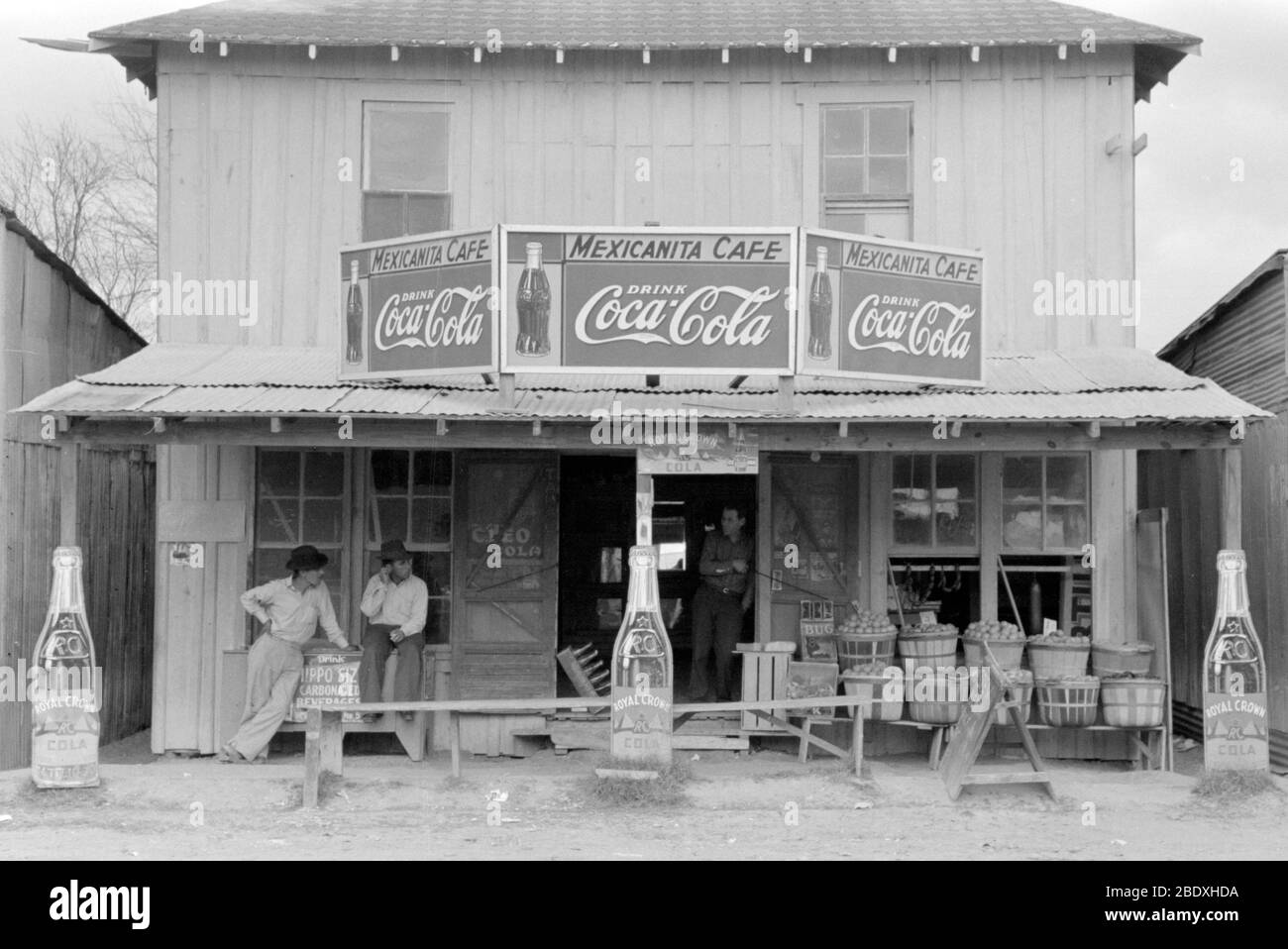 Lebensmittelgeschäft, Coca-Cola Schild, 1939 Stockfoto