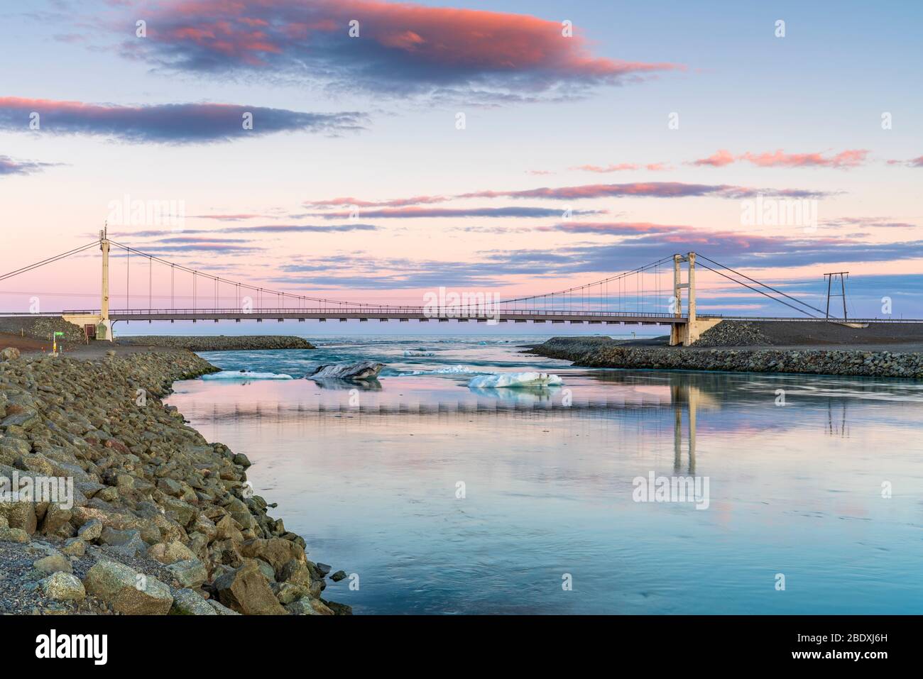 Jökulsárlón Gletscherlagune, Ostregion, Island Stockfoto
