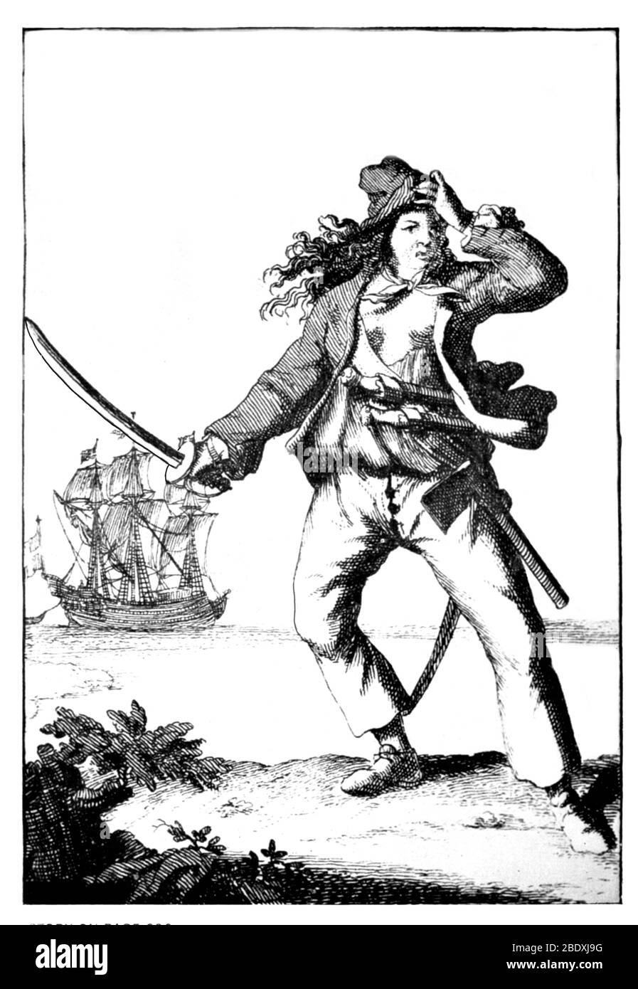 Mary Read, Englische Pirat Stockfoto