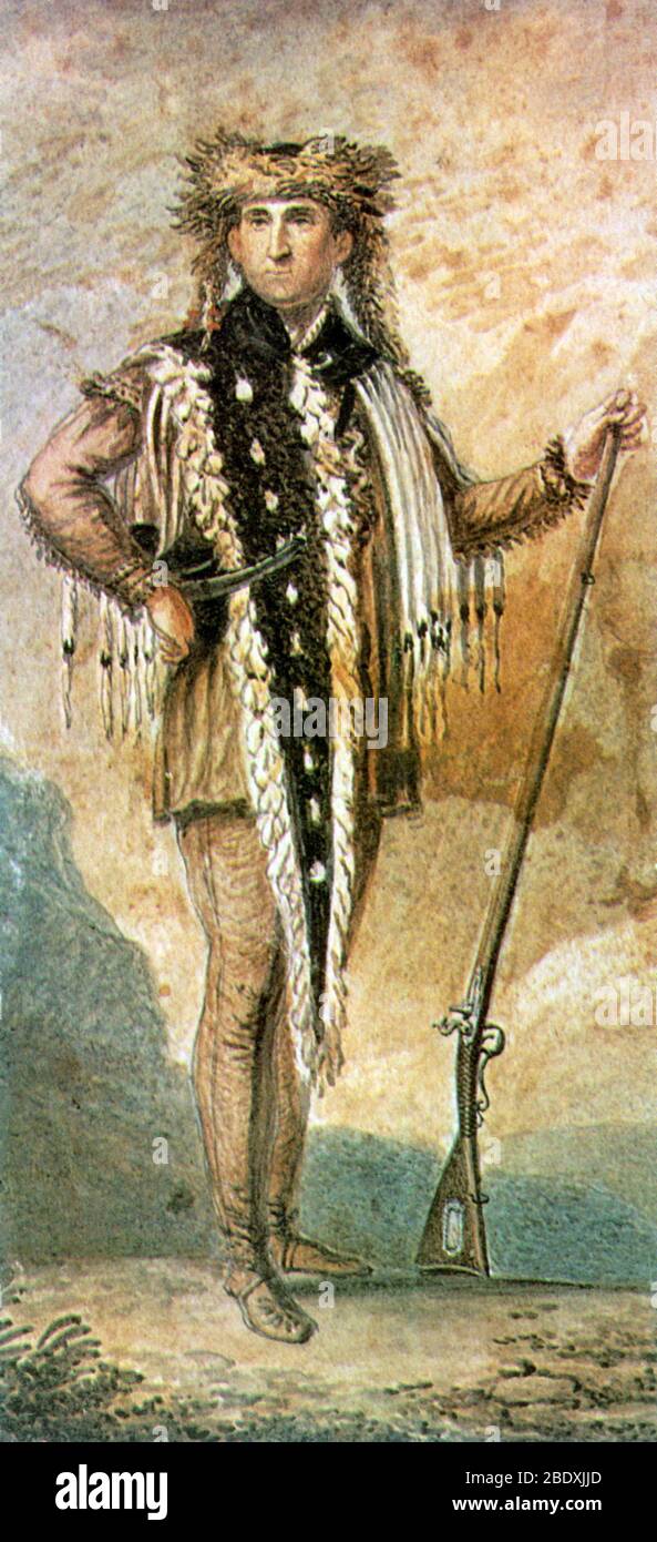 Meriwether Lewis in Shoshone Indisches Kleid Stockfoto