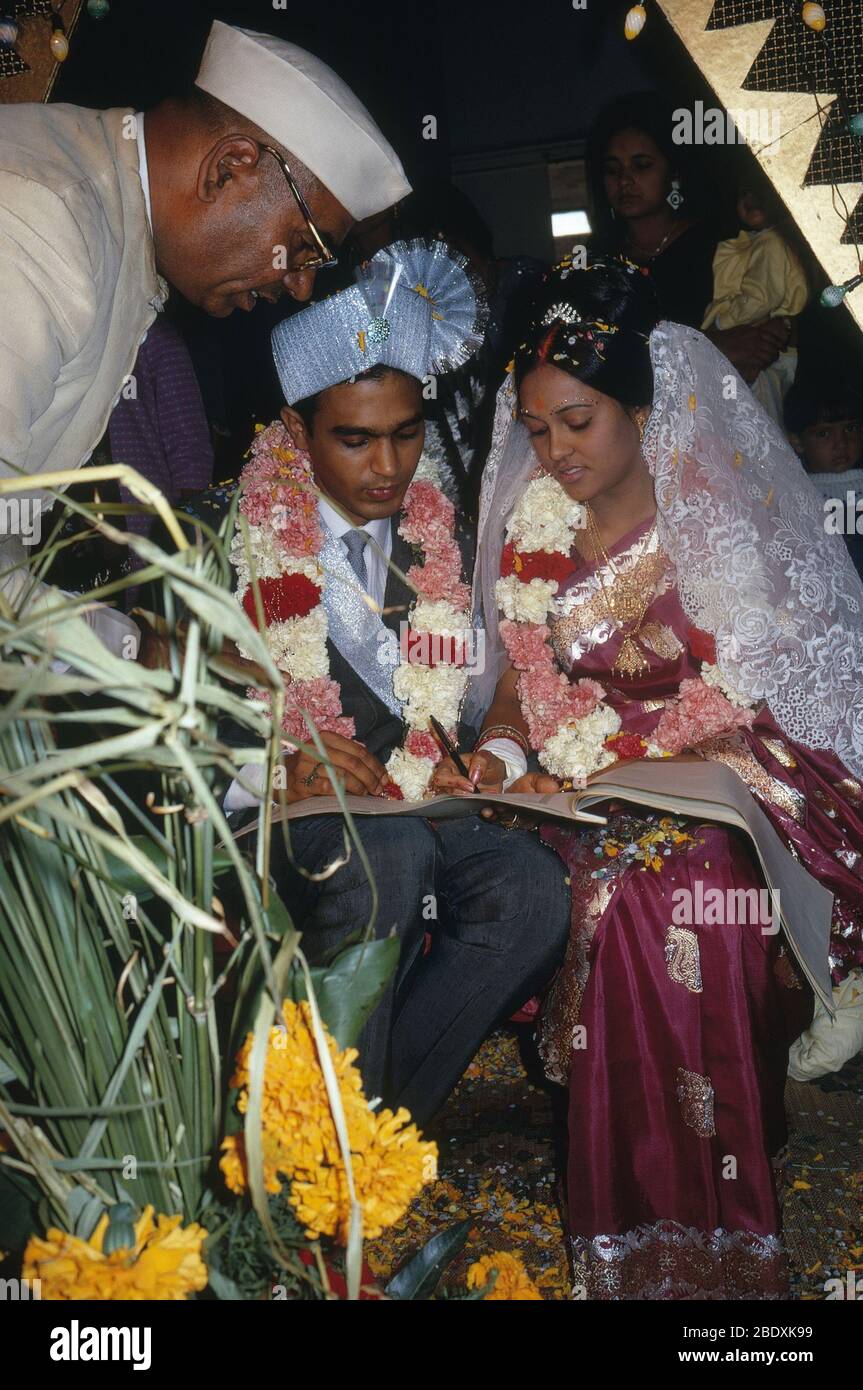 Asiatische Indische Hochzeit Stockfoto