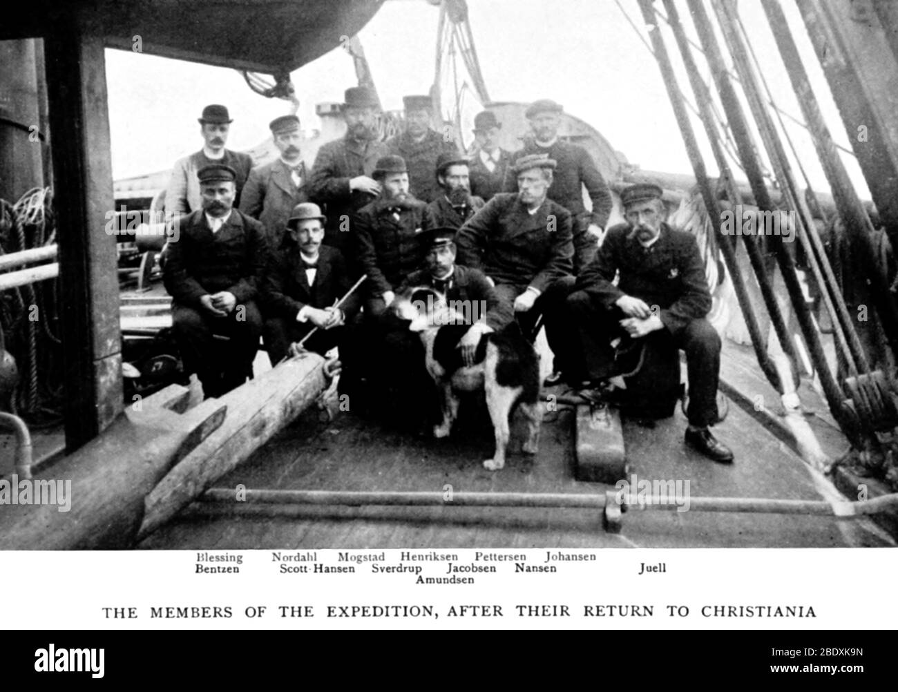 Besatzung der Fridtjof Nansen Arktis Expedition, 1896 Stockfoto