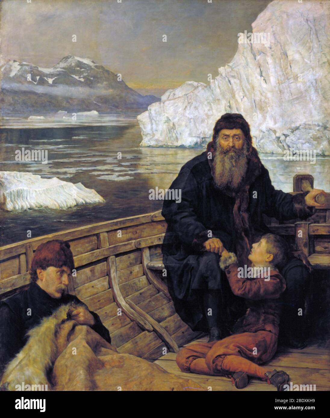 Henry Hudson gestrandet, 1611 Stockfoto