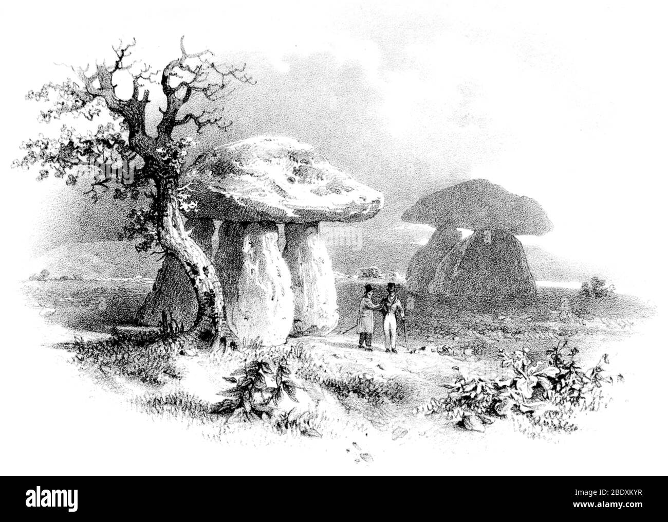 Cromlech, Megalithisches Altargrab Stockfoto