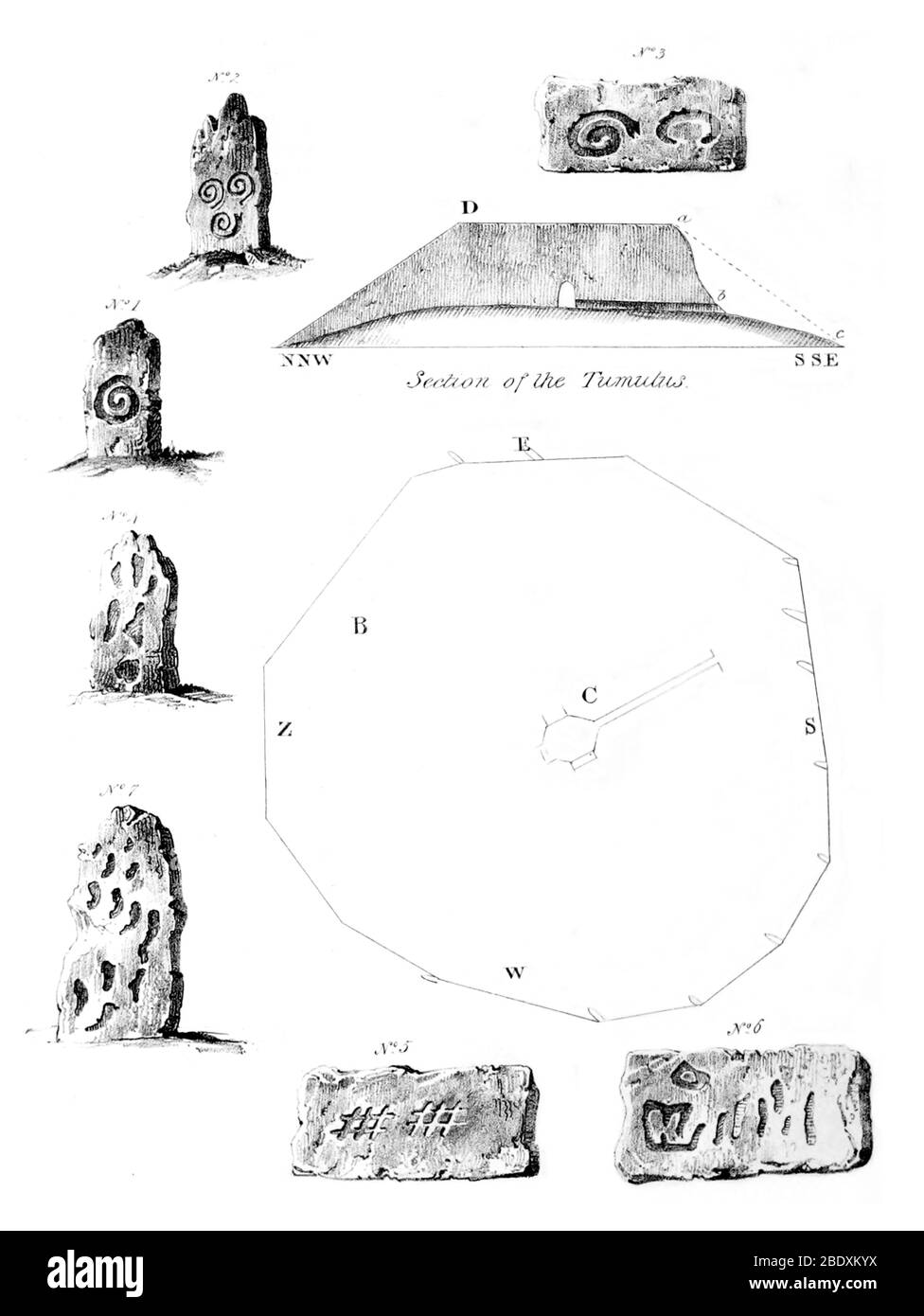 Newgrange, Steinzeitliche Passage Grab Stockfoto