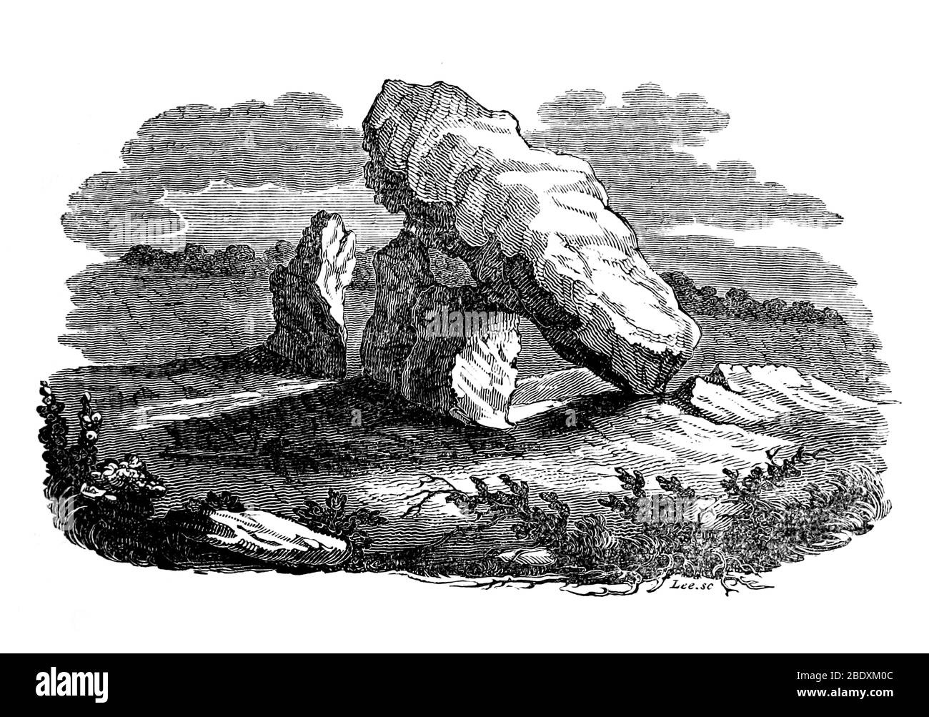 Cromlech, Megalithisches Altargrab Stockfoto