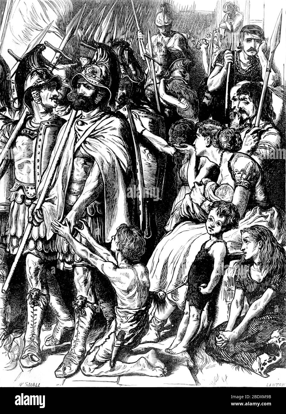 Römische Armee verlässt Londinium, 60 n. Chr. Stockfoto