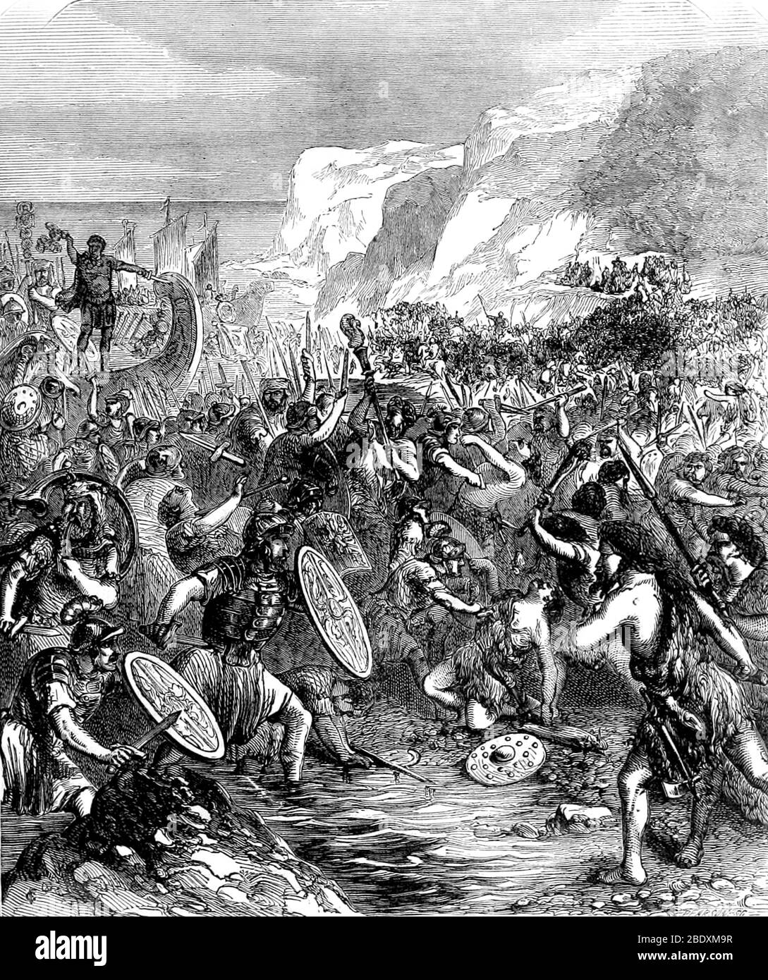 Julius Caesar, erste Invasion von Großbritannien, 55 BC Stockfoto