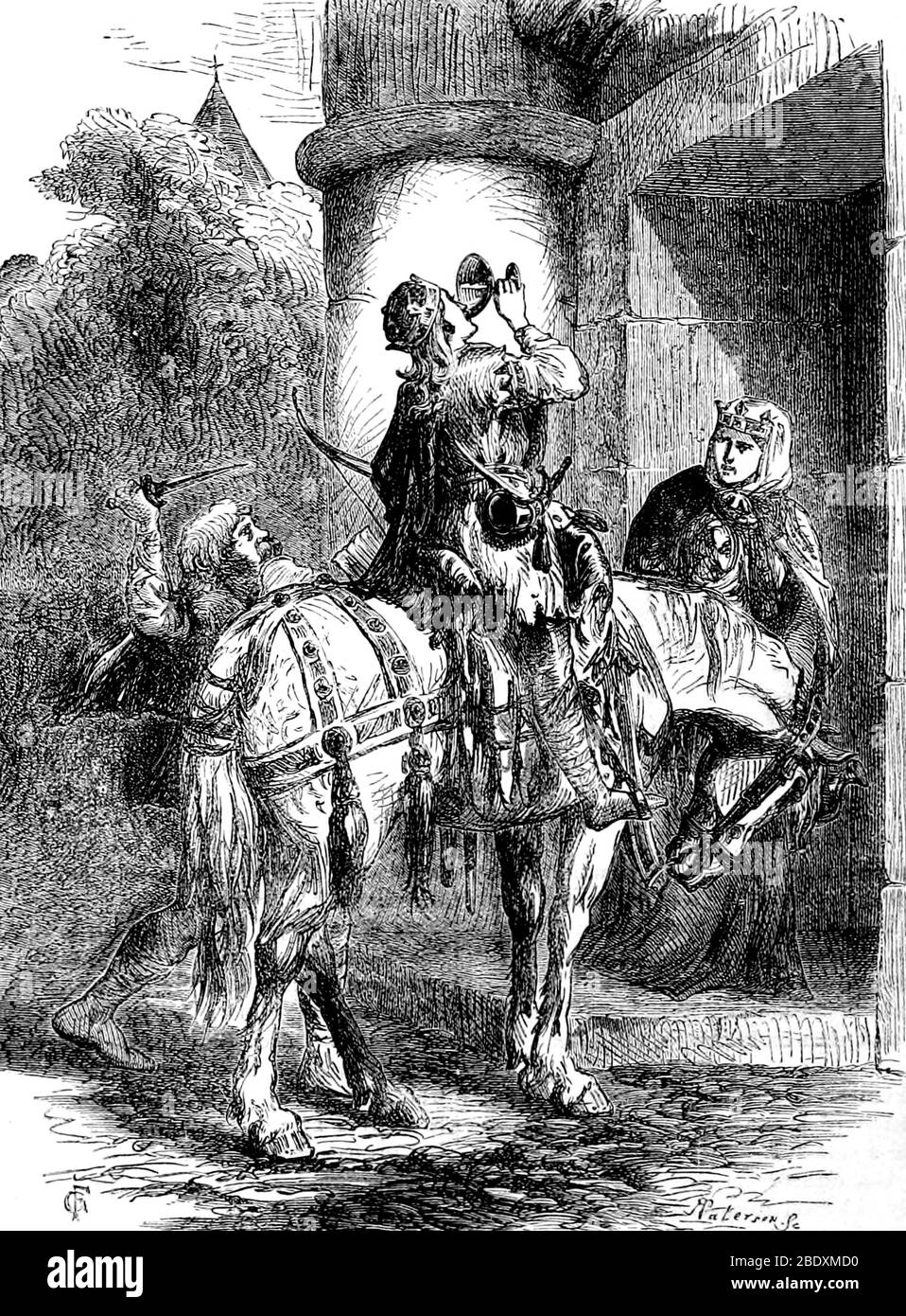 Mord an Edward dem Märtyrer, König von England, 978 Stockfoto