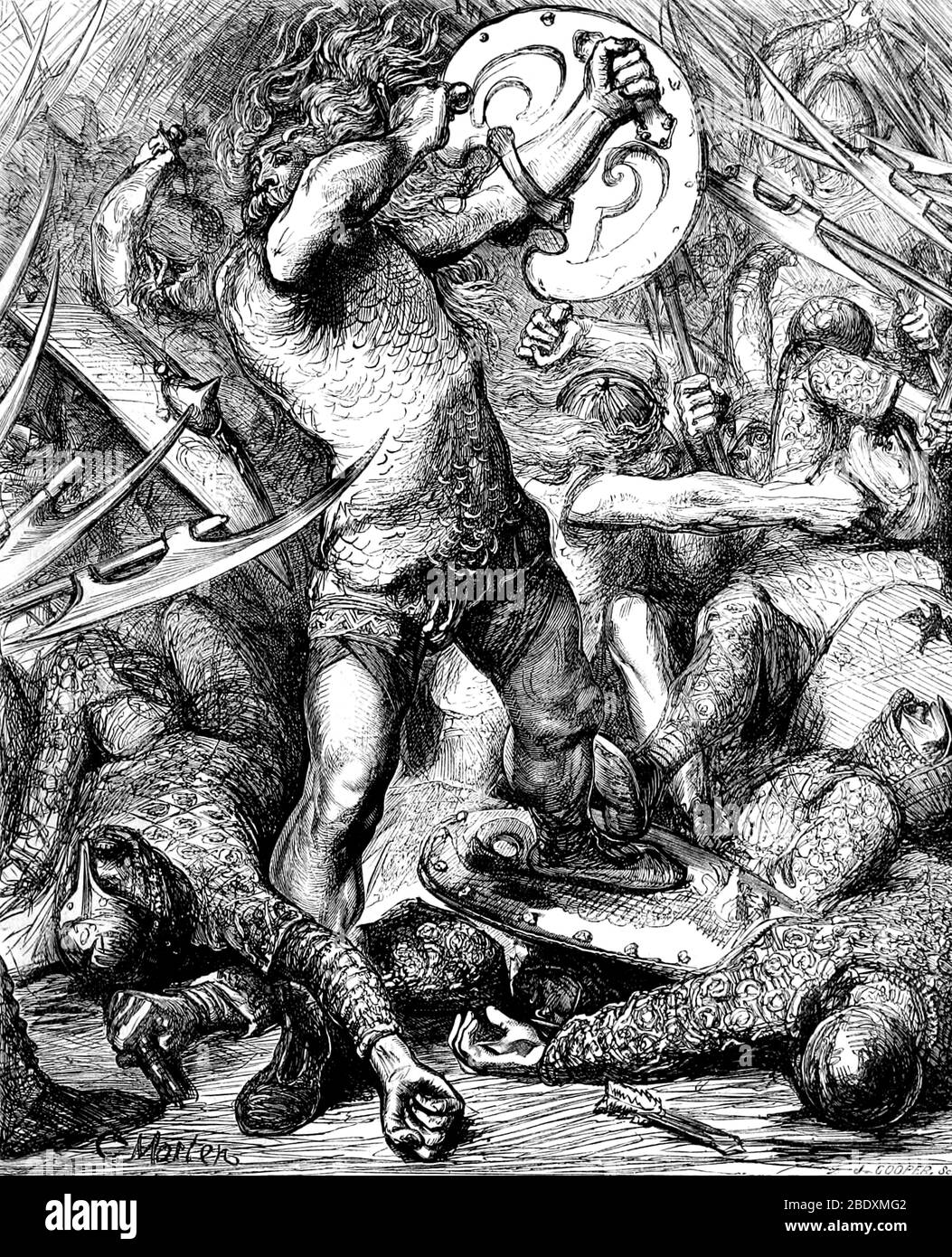 Hereward the Wake, Anführer der Anti-Norman Rebellion Stockfoto
