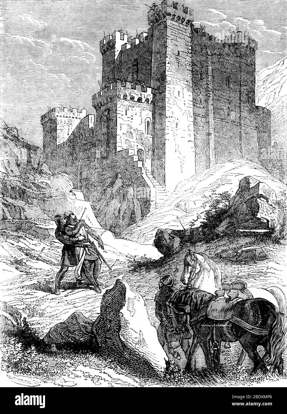 Richard I. erhielt seine Todeswunde, 1199 Stockfoto