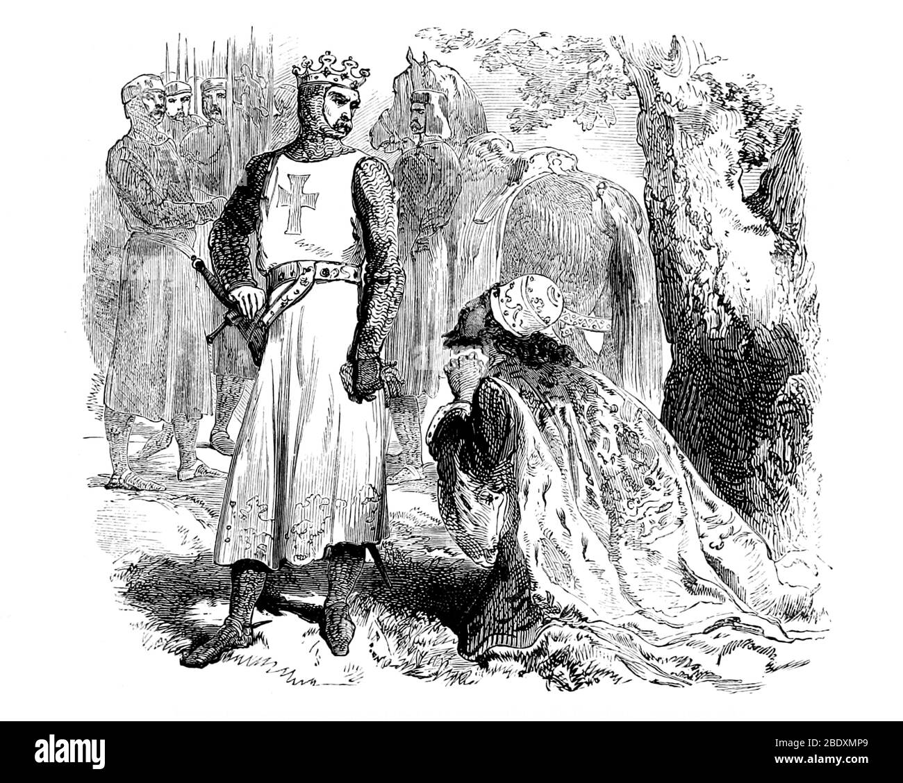Isaac Komnenos übergibt sich Richard dem Löwenherz, 1191 Stockfoto