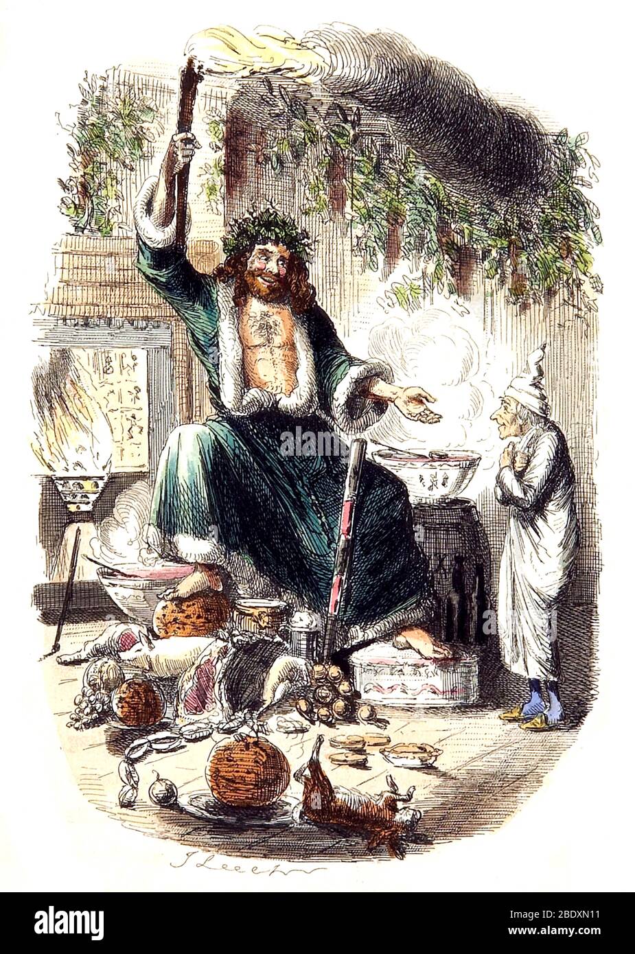 Ein Weihnachtslied, Geist der Weihnachtsgeschenk Stockfoto