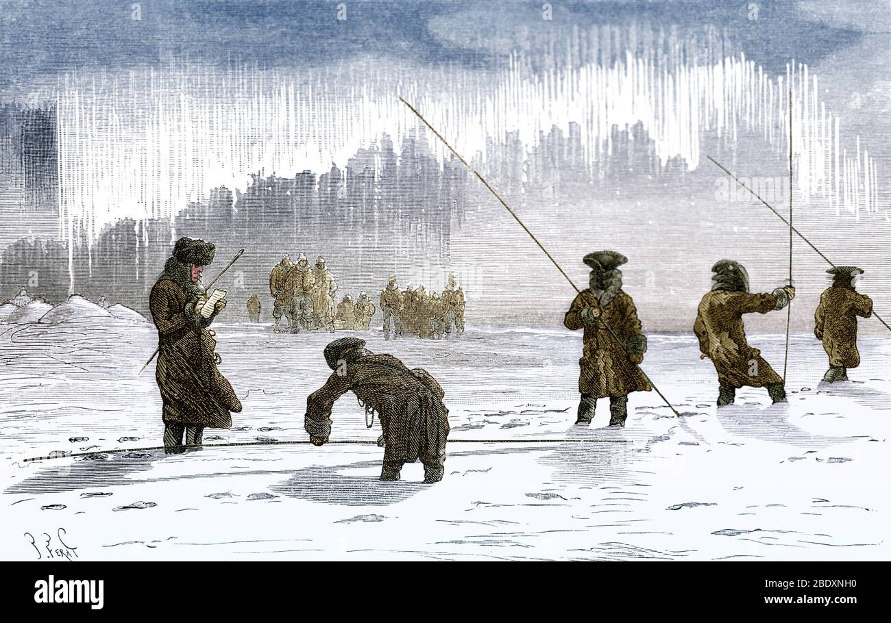 Maupertuis Messung des Meridianbogens im Polarkreis Stockfoto