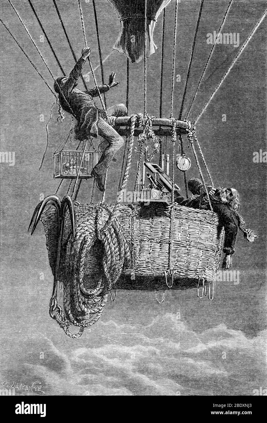 James Glaisher und Henry Tracey Coxwell, 5. September 1862 Stockfoto