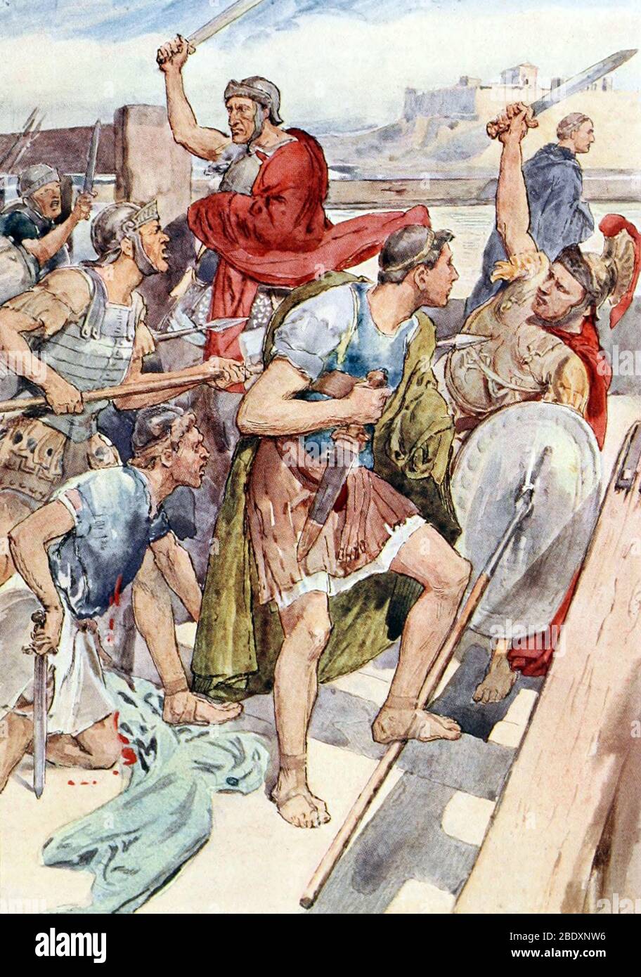 Verfolgung von Gaius gnädig, 121 v. Chr. Stockfoto