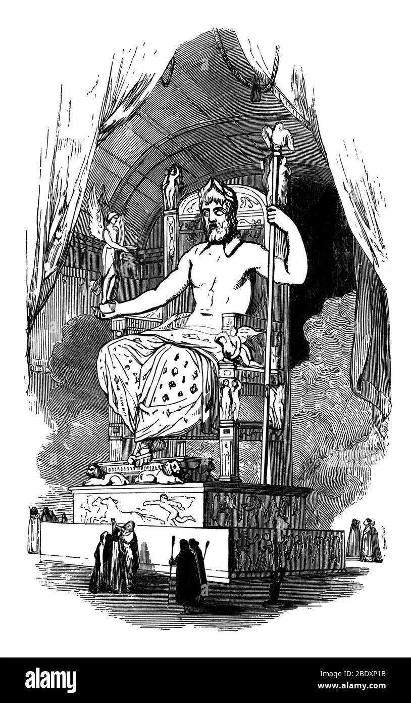 Wunder der Antike, Zeus in Olympia Stockfoto