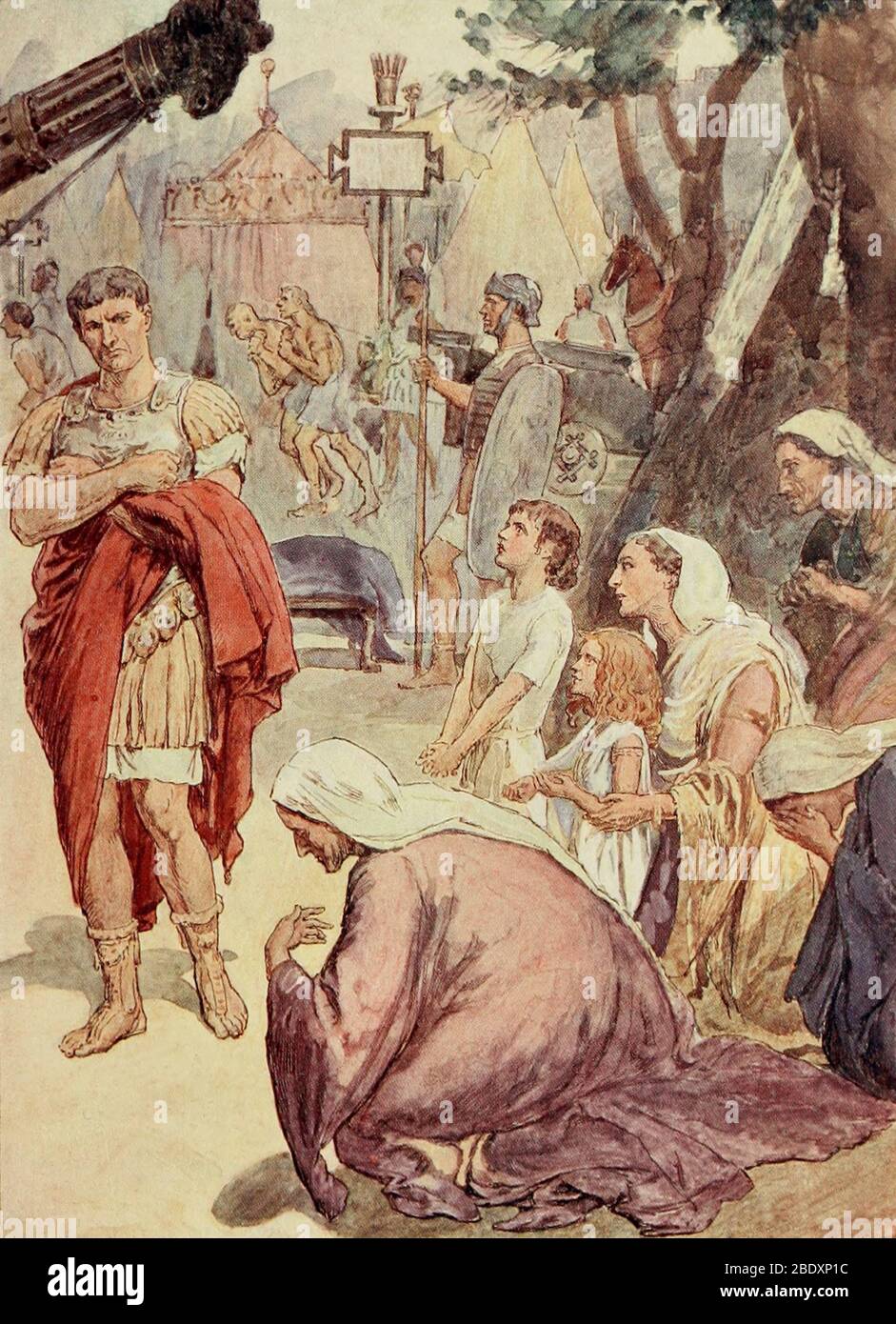 Matronen von Rom plädieren für Coriolanus, 5. Jahrhundert v. Chr. Stockfoto