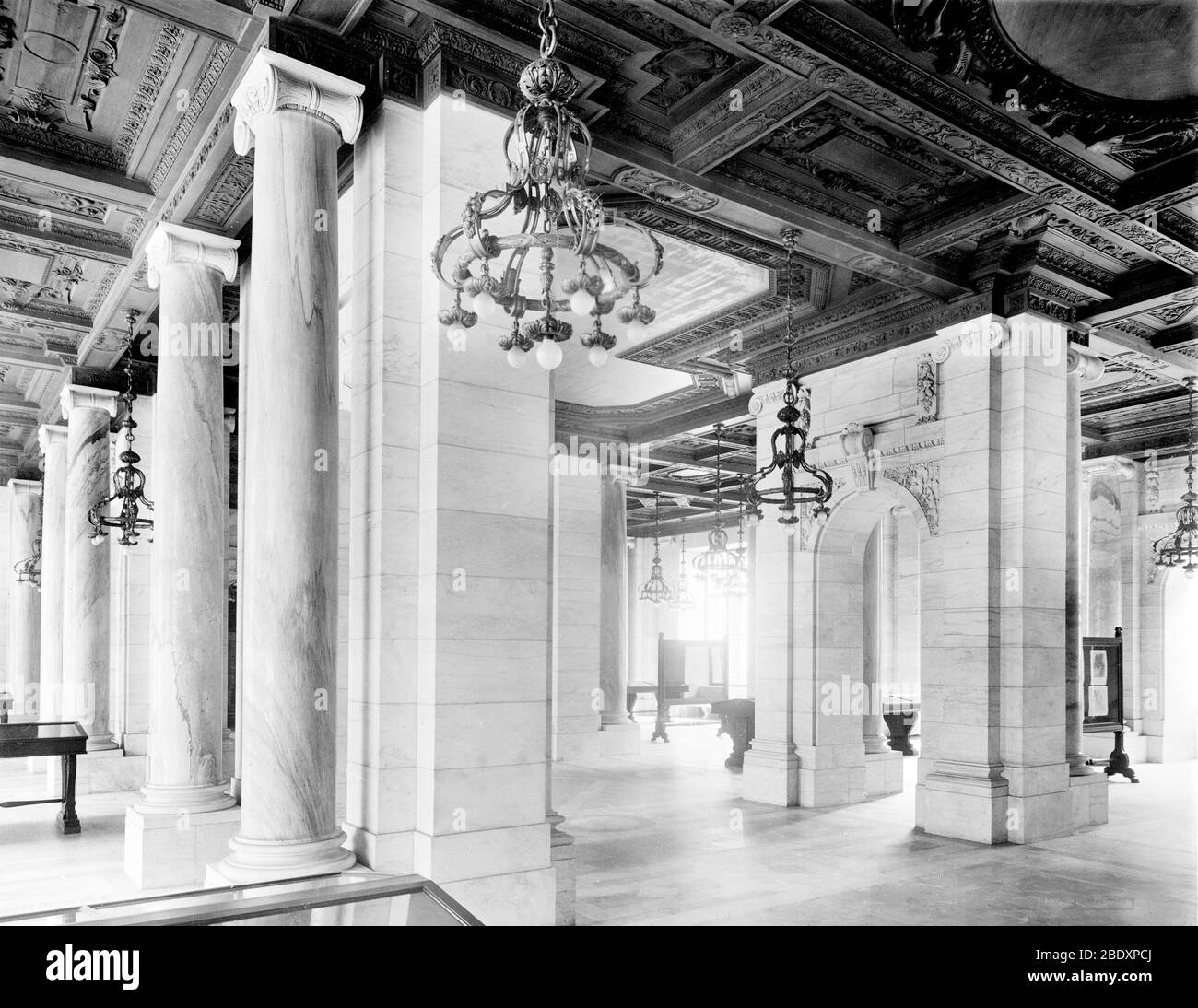 NYPL, Hauptniederlassung, Ausstellungsraum, 1910er Jahre Stockfoto