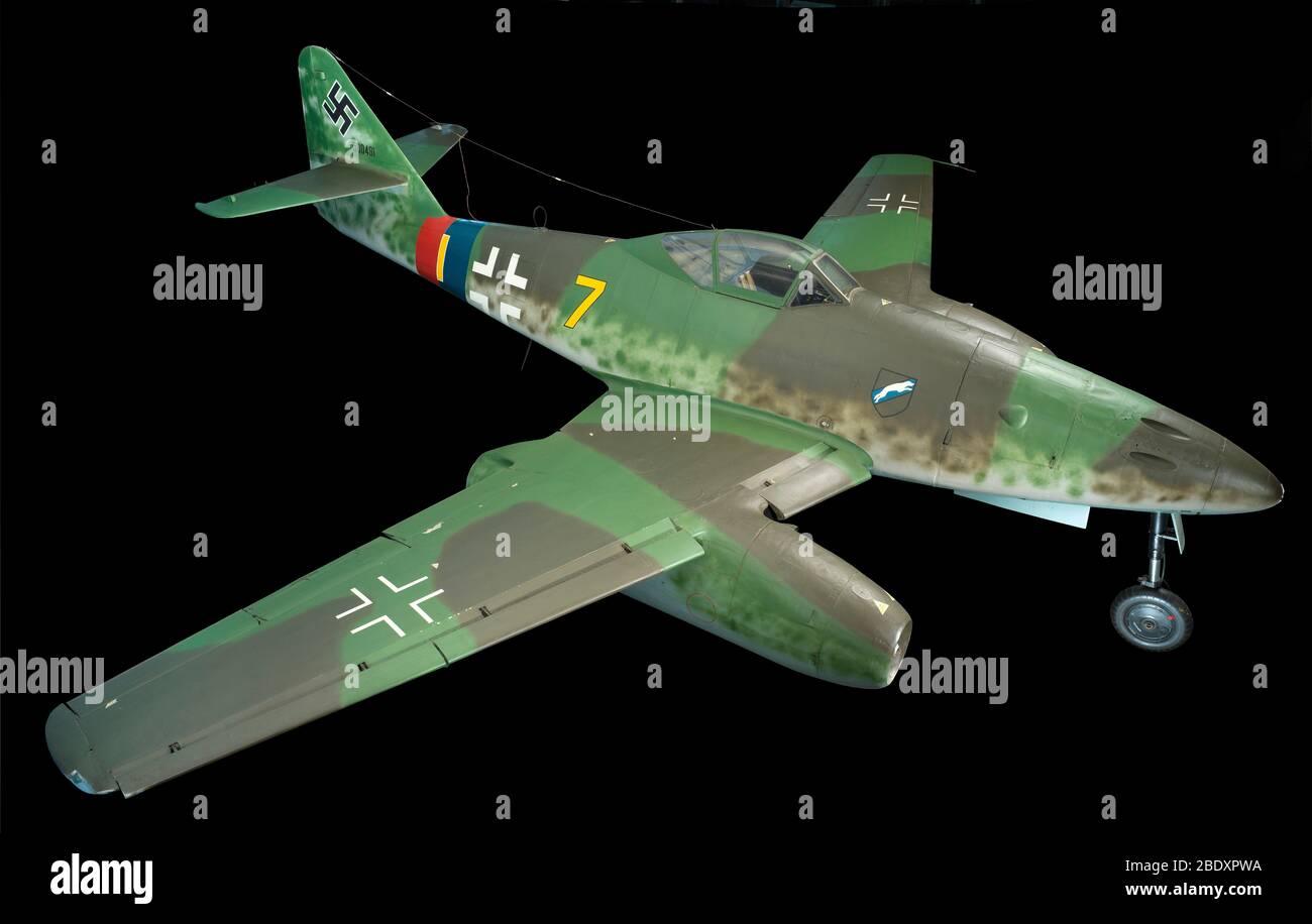 Me-262 Schwalbe, Erster Jet Fighter Stockfoto