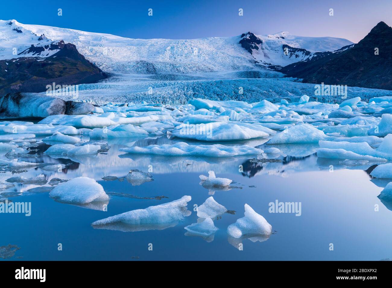 Fjallsárlón, Gletschersee am südlichen Ende des Gletschers Vatnajökull, Ostregion, Island Stockfoto