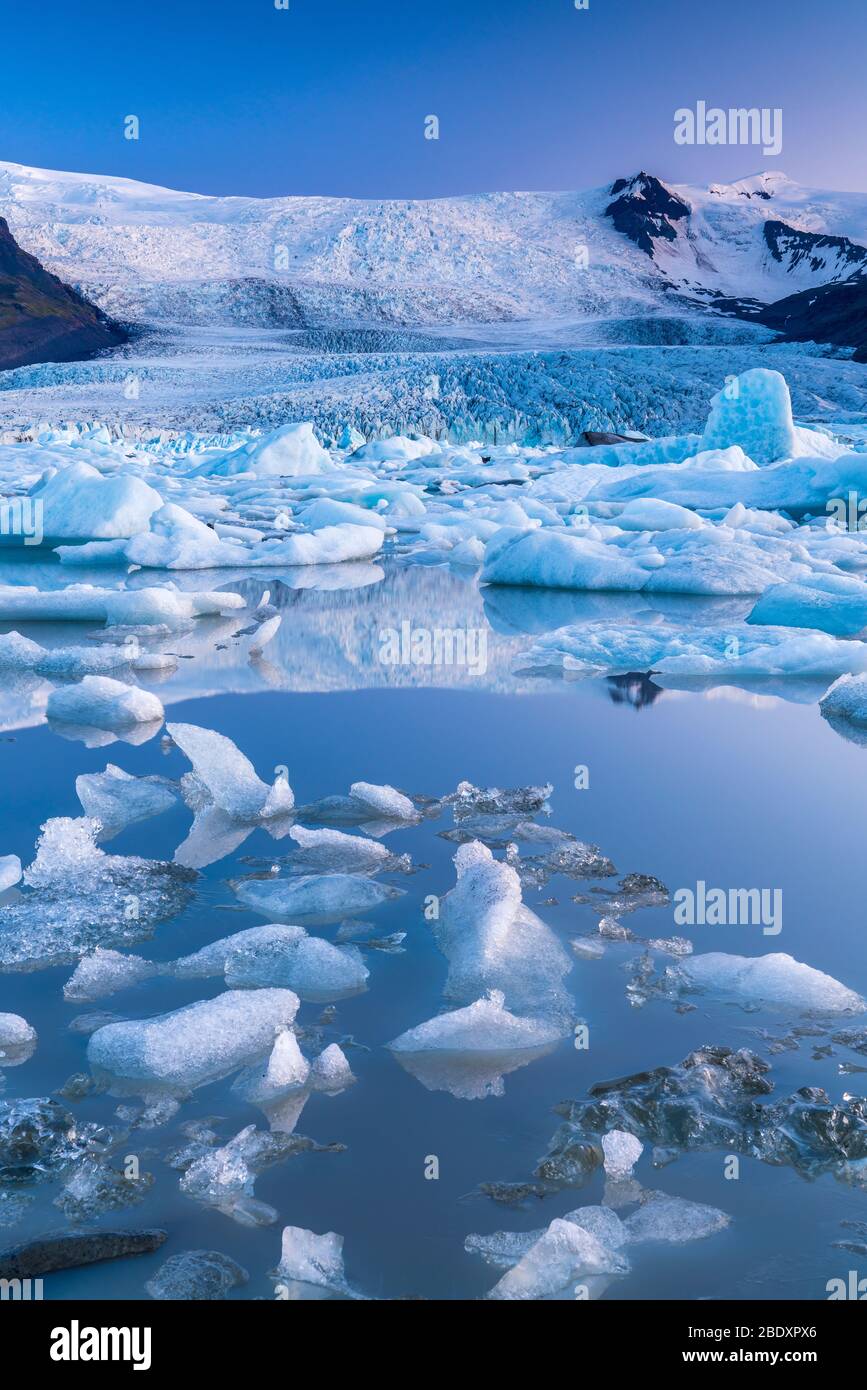 Fjallsárlón, Gletschersee am südlichen Ende des Gletschers Vatnajökull, Ostregion, Island Stockfoto