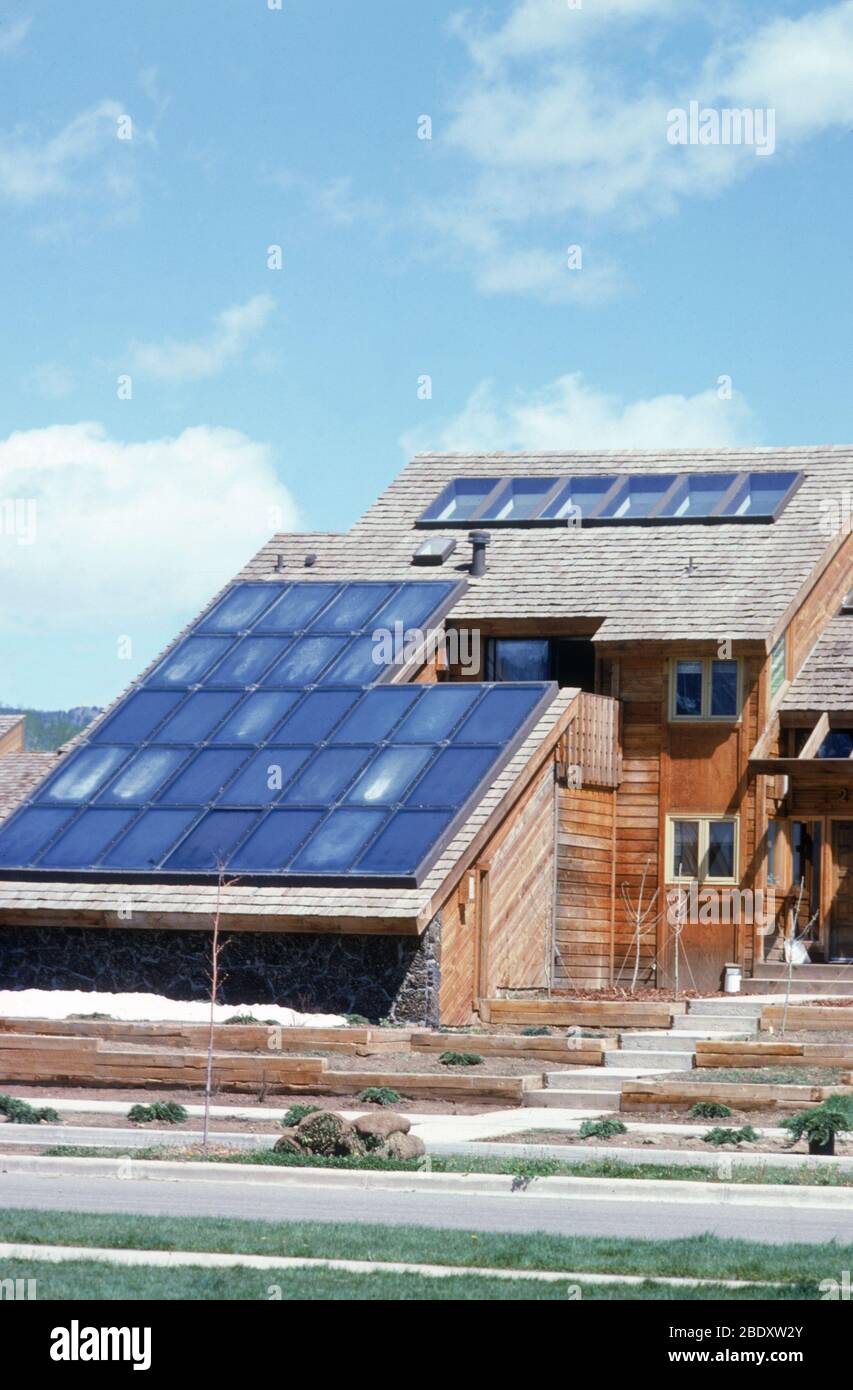 Solarhaus Stockfoto
