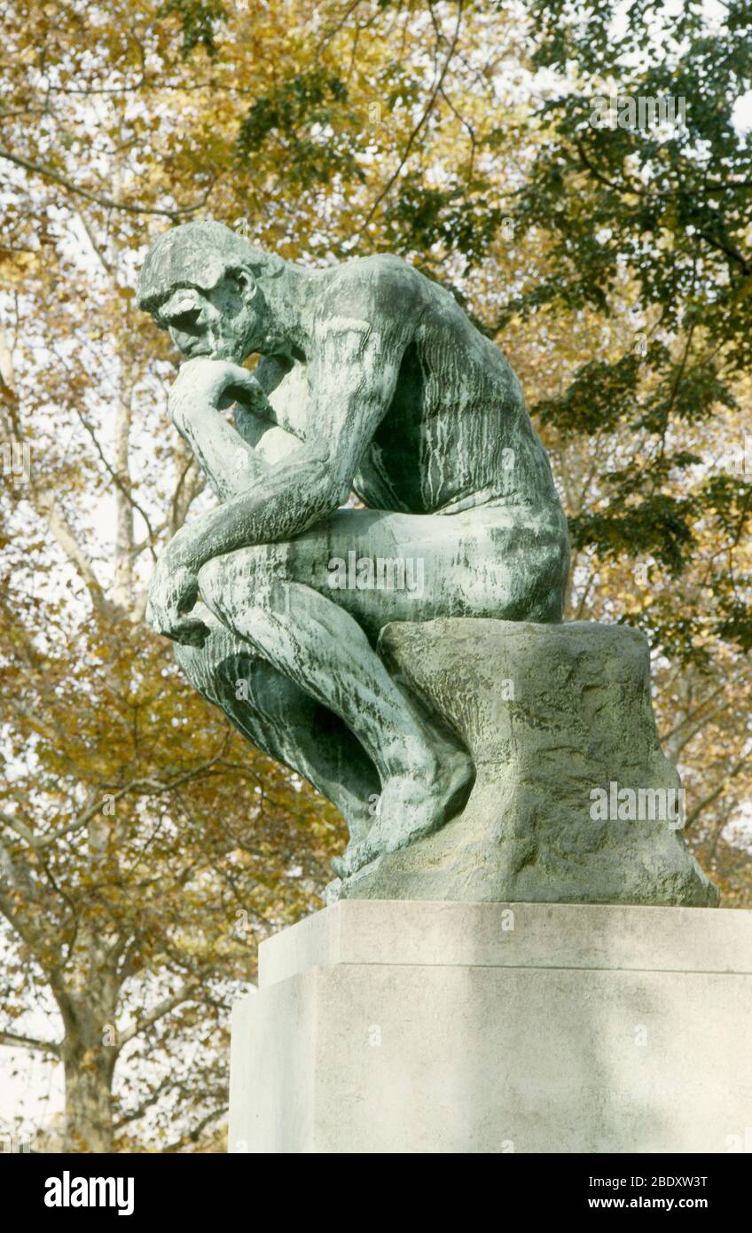 'The Thinker' von Auguste Rodin Stockfoto