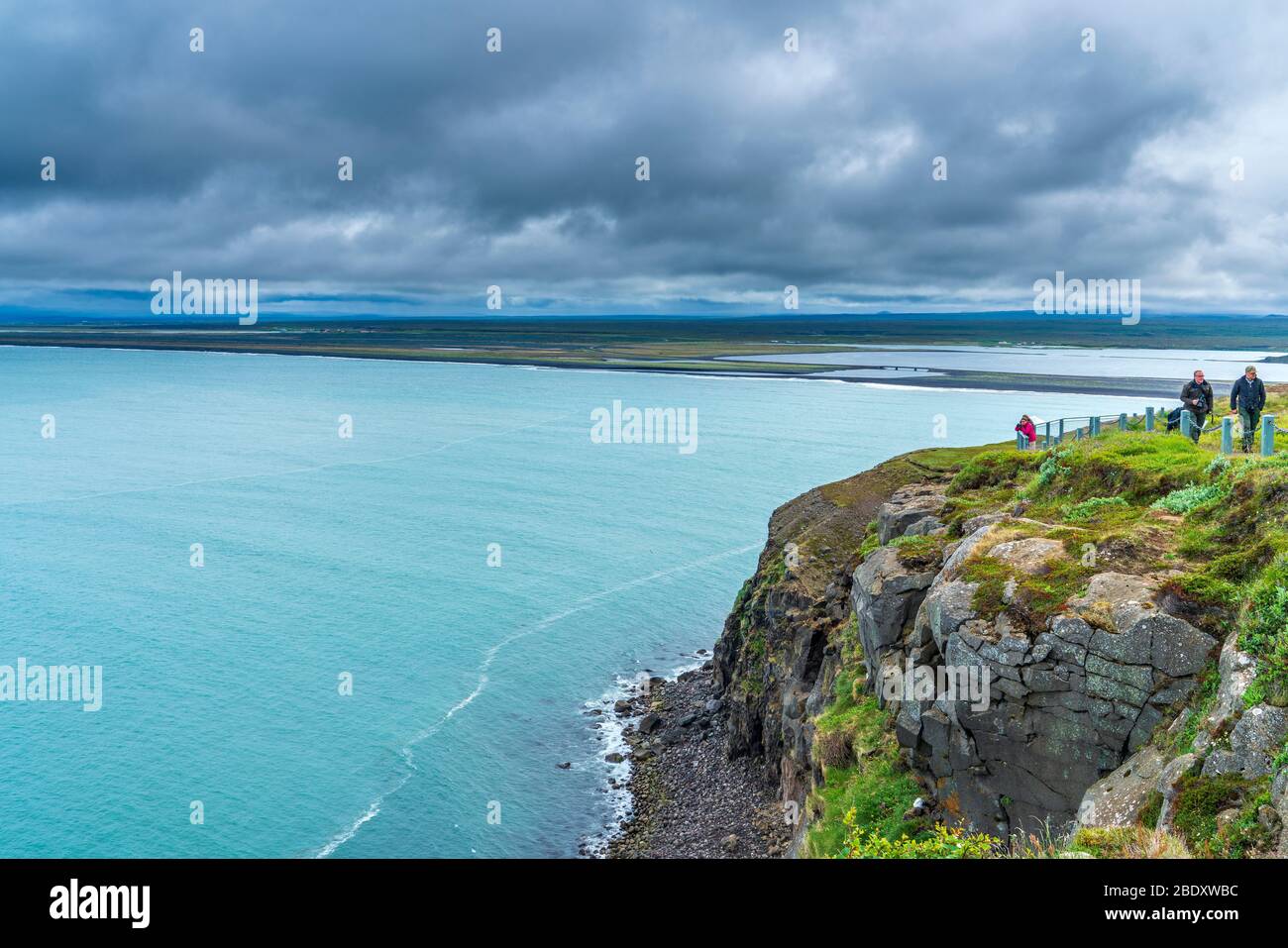 Isländische Landschaft entlang der Straße 85, Nordwestregion, Island Stockfoto